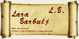 Lara Barbulj vizit kartica